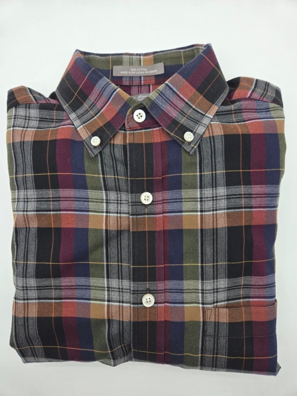 Daniel Cremieux Men's Medium Slim Fit Button Down Shirt Plaid Long Sleeve Dress